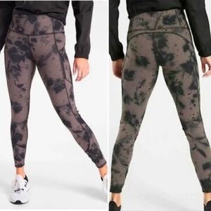 Athleta Rainer Reflective Tights in Black and Brown